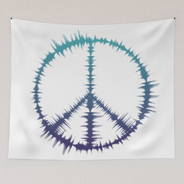Item preview, Peace Sign Equalizer | Audio Waves Blue designed and sold by DanLopesMerch.