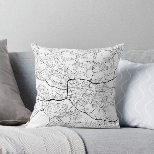 Item preview, Glasgow Map, Scotland - Black and White designed and sold by MainStreetMaps.