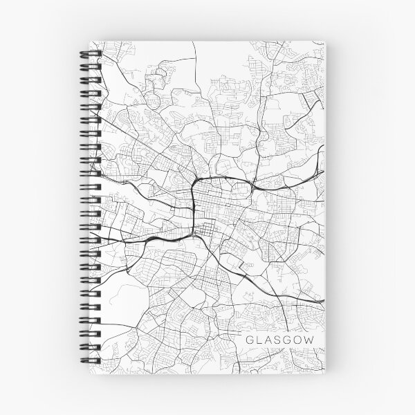 Item preview, Glasgow Map, Scotland - Black and White designed and sold by MainStreetMaps.