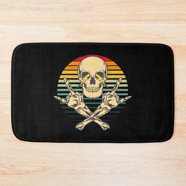 Item preview, Scary Retro Rock Skull Shirt designed and sold by YSNbr.