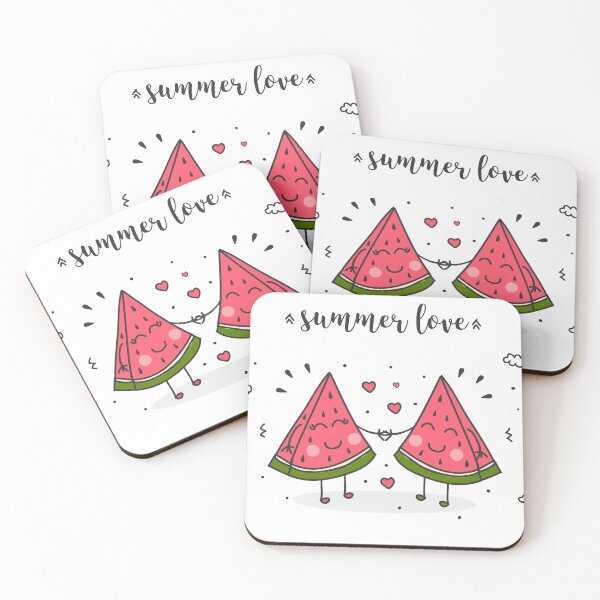 Item preview, Two slices of watermelon lovingly holding hands designed and sold by Sya Prints.