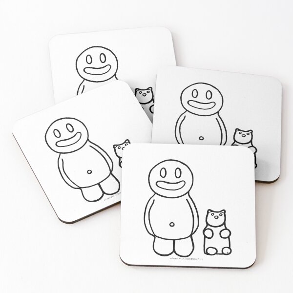 Item preview, Jelly baby and gummy bear cartoon designed and sold by WhenIDecorate.