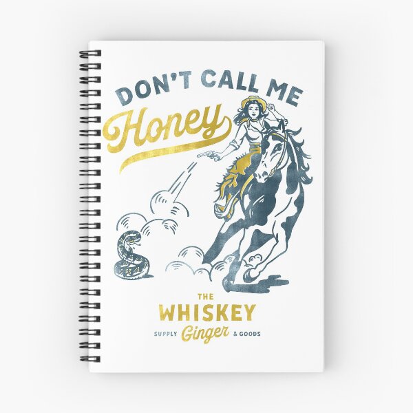 Item preview, "Don't Call Me Honey" Retro Pinup Cowgirl On Horseback Shooting A Snake designed and sold by The Whiskey Ginger Design Shop.