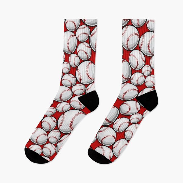 Item preview, Baseball Red Background Pattern designed and sold by TraceysTreasure.