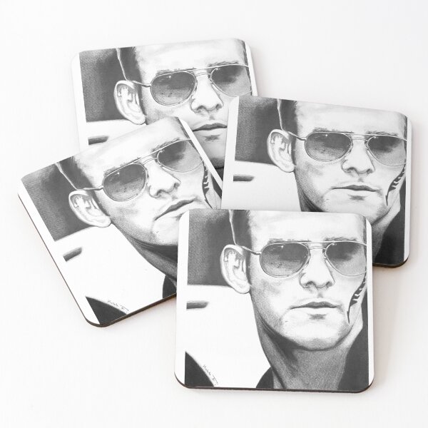 Item preview, Dominic Monaghan - Sunglasses - Pencil Drawing designed and sold by Michelle Misfit .