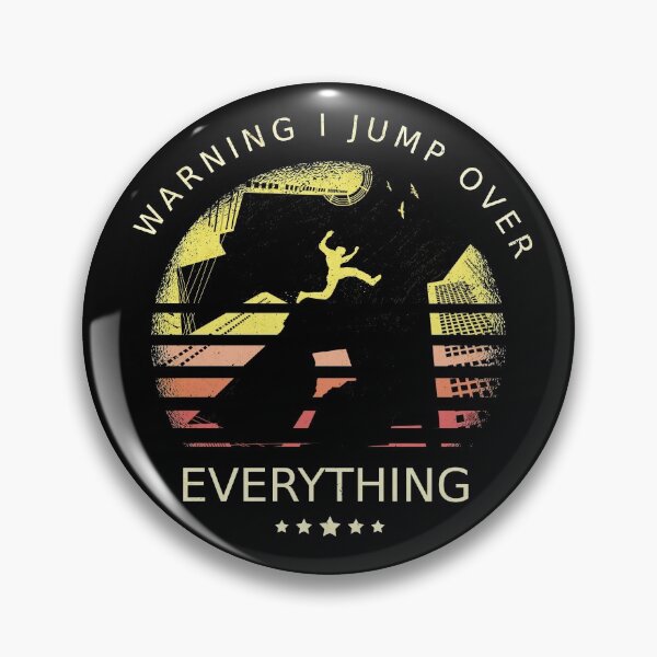 Item preview, Warning I Jump Over Everything designed and sold by TamGustam.