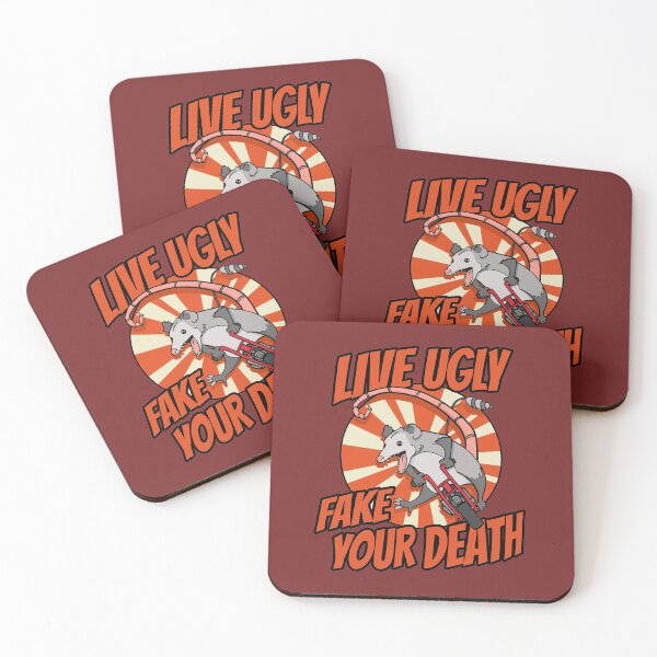 Item preview, Live Ugly Fake Your Death Possum Riding a Minibike designed and sold by Huhnerdieb Apparel.