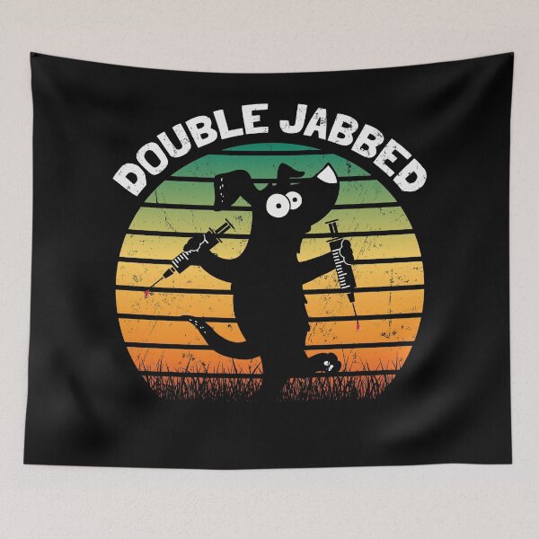 Item preview, Dog With Syringes, Double Jabbed, Fully Vaccinated  designed and sold by NuttyShirt.