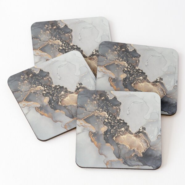 Item preview, Marble Black Gray Blue Golden designed and sold by scimagination.