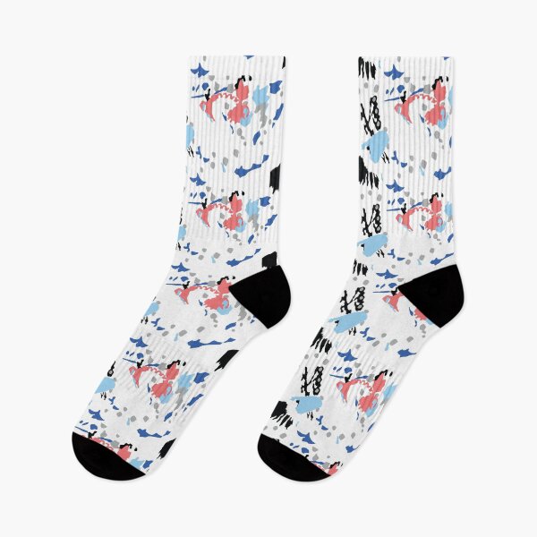 Item preview, Texture seamless pattern hand-drawn red blue grey black white colors designed and sold by Sya Prints.