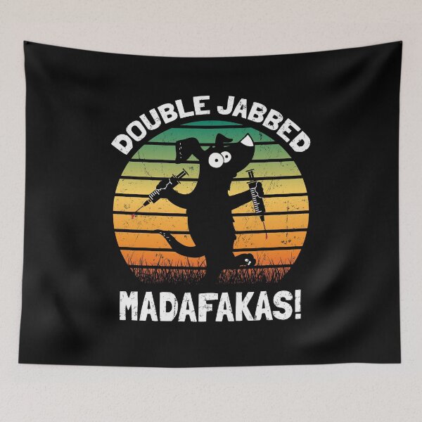 Item preview, Dog With Syringes, Double Jabbed, Fully Vaccinated designed and sold by NuttyShirt.
