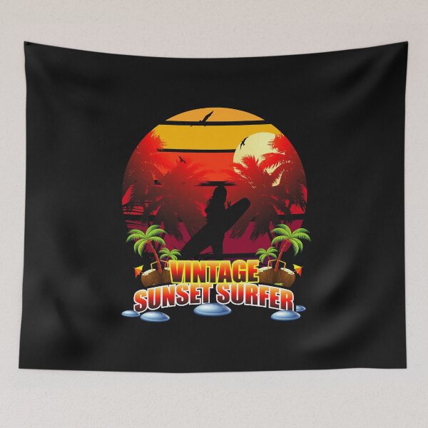 Item preview, VINTAGE SUNSET SURFER designed and sold by RIGHTCHUS.