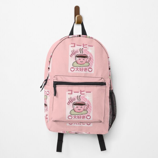 Item preview, Cute Pink Coffee Cup Japanese Coffee Daisuki Kawaii Design designed and sold by InkItStudio.