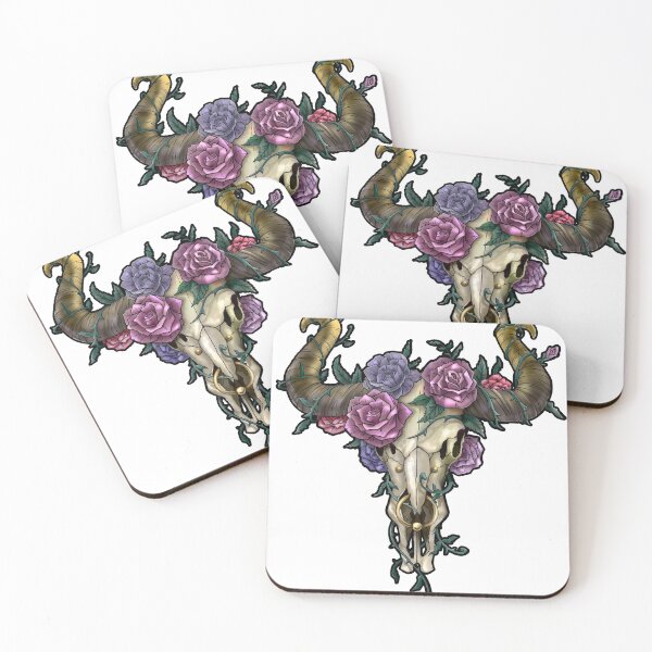 Item preview, Bull Skull illustration in bohemian style designed and sold by Aivan Art.