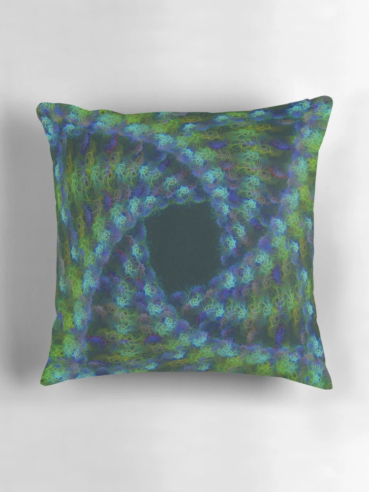 Thumbnail 3 of 4, Pillow, Vortex Fractal designed and sold by InceptionDesign.