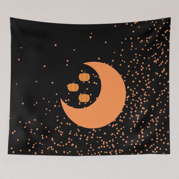 Item preview, Spooky All Year Round Halloween/Stars, Crescent Moon, Pumpkins designed and sold by ShaunSandhu.