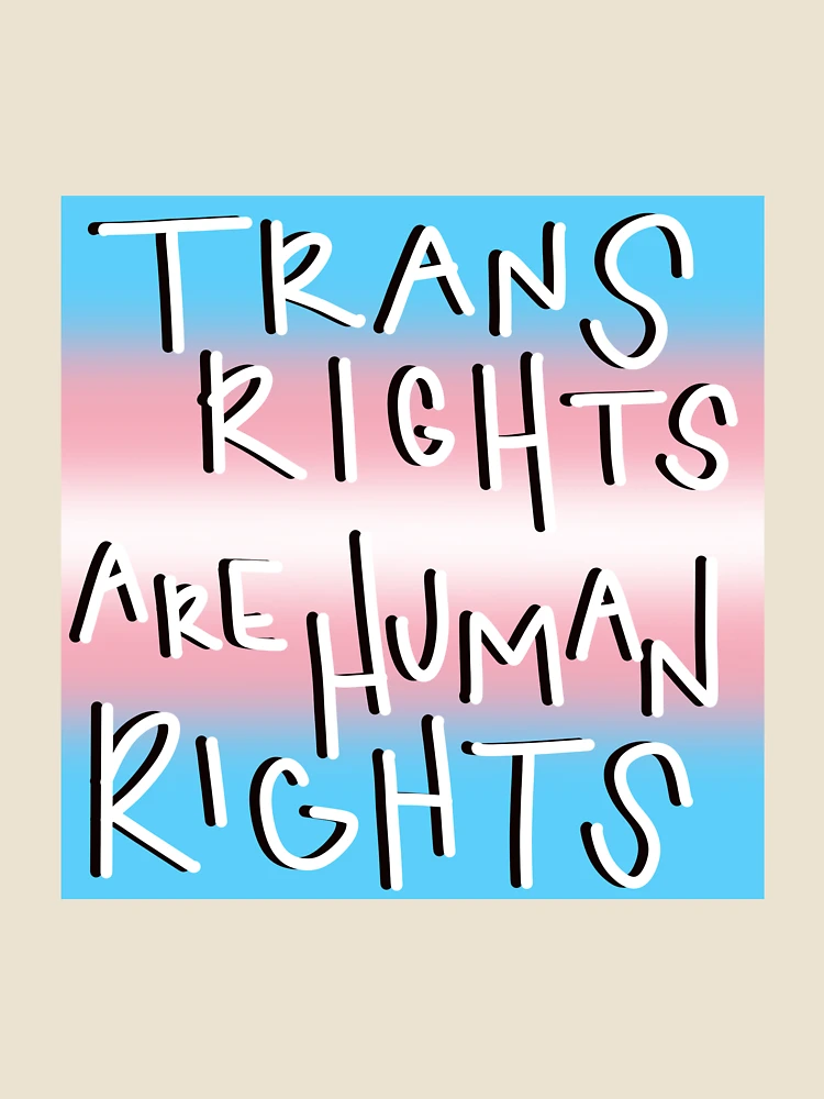 Thumbnail 4 of 4, Relaxed T-Shirt, Trans Rights are Human Rights  designed and sold by RabbitHeartArt.