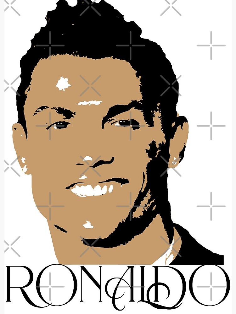 Soccer Poster, Cristiano Ronaldo Poster, Portugal, Abstract Portrait, World Cup, Wall decoration, Home Decor