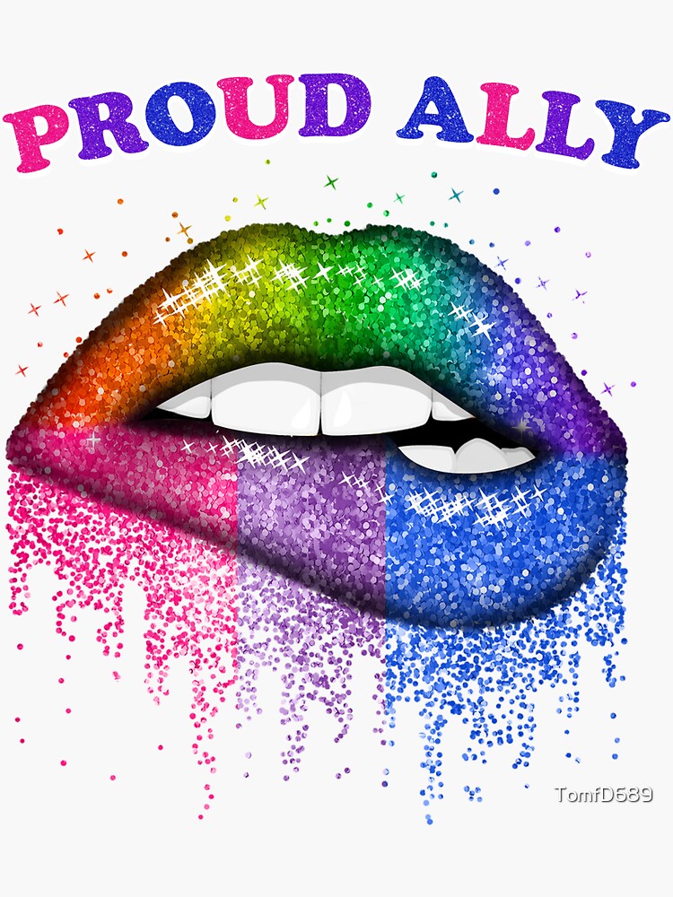 Proud Ally Bisexual Lips Bi Flag Lgbt Lips Pride Sticker For Sale By Tomfd689 Redbubble