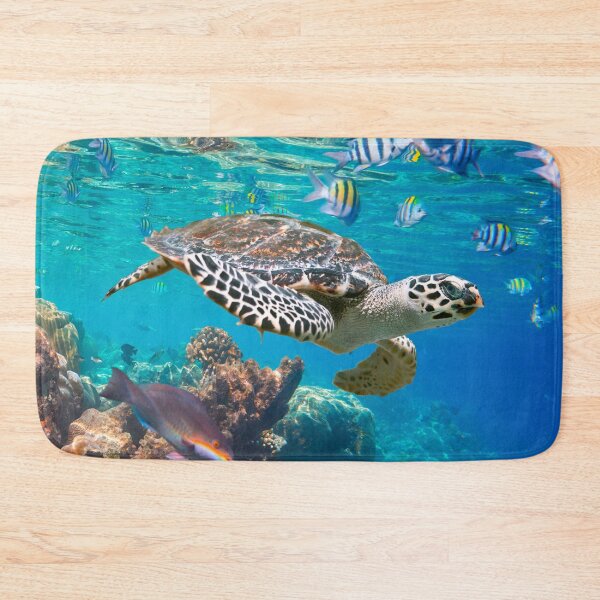 Item preview, Turtle swimming in clear blue ocean designed and sold by Laurasdesign83.