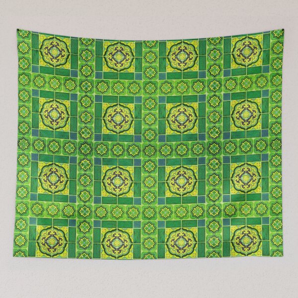 Item preview, Catalina Tile Pattern in Light Green and Yellow designed and sold by ThomMorris.