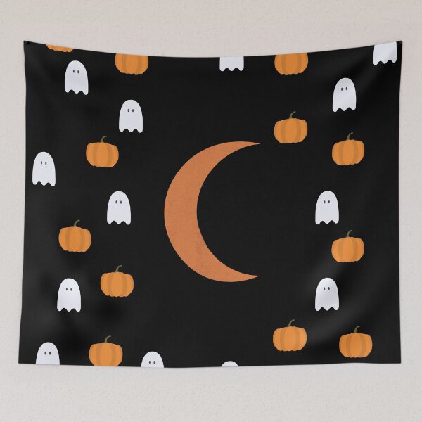 Item preview, Halloween/Spooky All Year Round/Pumpkins, Ghosts, Orange Crescent Moon designed and sold by ShaunSandhu.