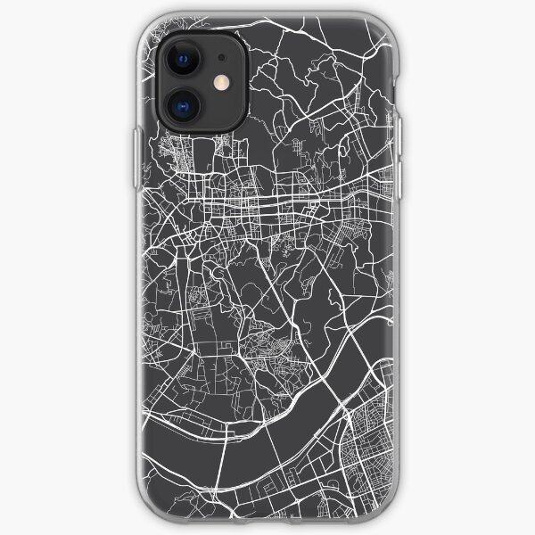 Seoul-Karte, Südkorea - Grau iPhone Flexible Hülle