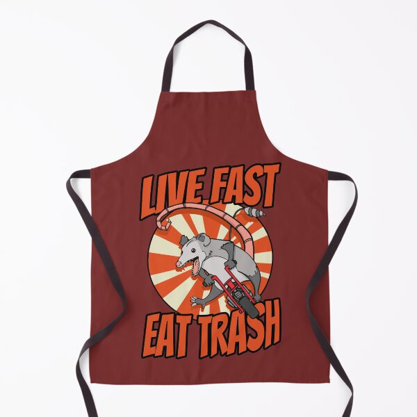Item preview, Live Fast Eat Trash Possum Riding Vintage Minibike designed and sold by Huhnerdieb Apparel.