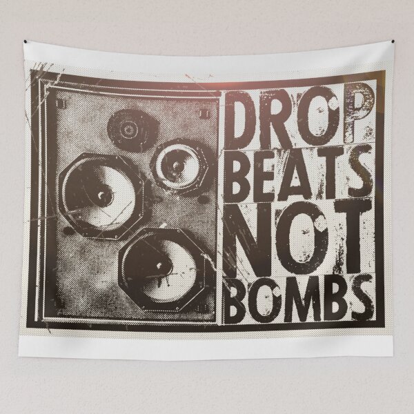 Item preview, Drop Beats Not Bombs - Distressed Street Art Aesthetic designed and sold by elevens.