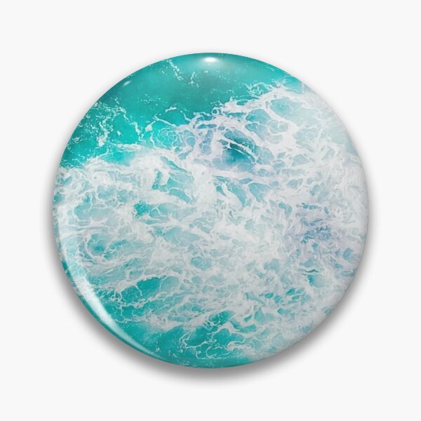 Item preview, Turquoise ocean with white foam waves designed and sold by Laurasdesign83.