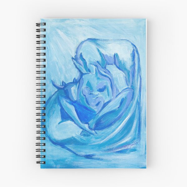 Item preview, Madonna con vaca y caballo, azul designed and sold by Micky Jansen.