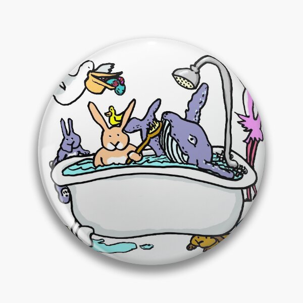 Item preview, Wash Your Whale funny bath time cartoon with animals designed and sold by davidscohen.