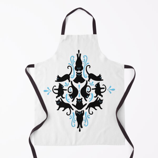 Item preview, Black Cat Yoga Damask designed and sold by E-dri @ edridesigns.