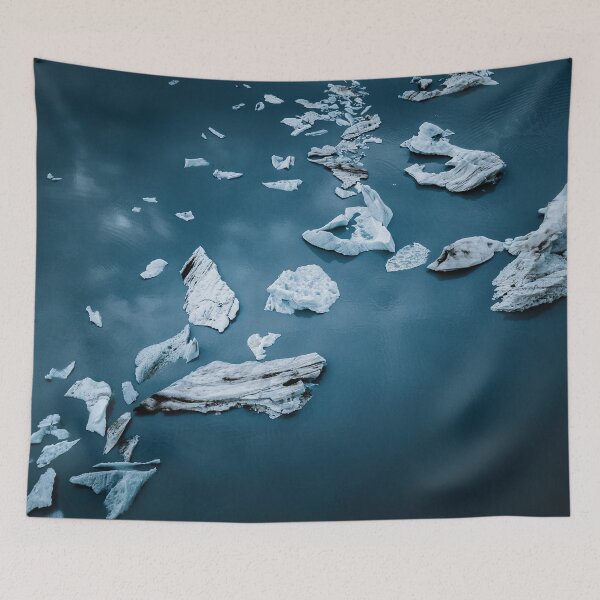 Item preview, Iceberg lagoon in Iceland from above – Landscape Photography  designed and sold by regnumsaturni.