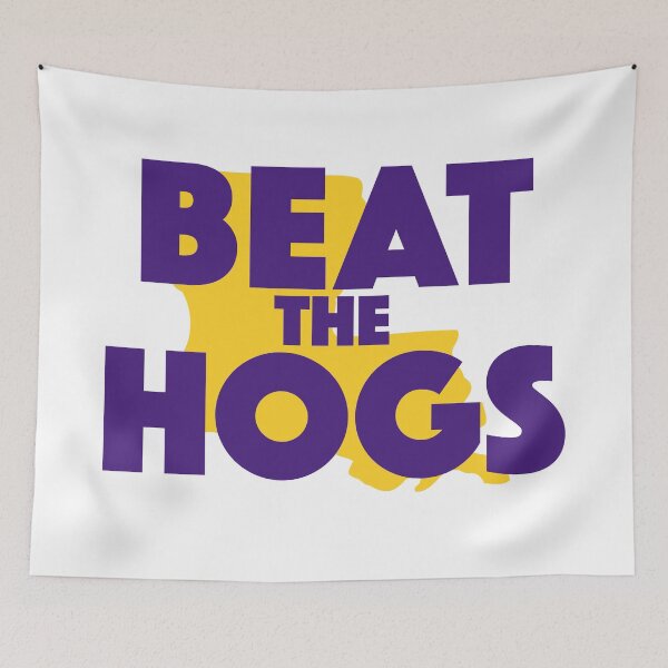 Item preview, Beat the Hogs | Purple & Gold designed and sold by SLAG-Creative.