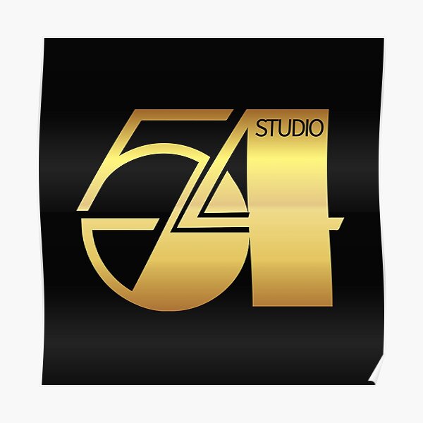studio 54, vintage, gold Poster