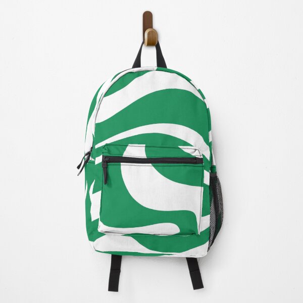 Item preview, Retro Modern Liquid Swirl Abstract Pattern Square in Kelly Green and White designed and sold by kierkegaard.