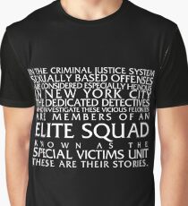 Law and Order:SVU Special Victims Unit Introduction Dick Wolf Classic Graphic T-Shirt