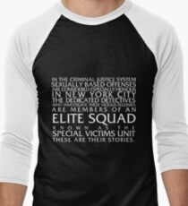 Law and Order:SVU Special Victims Unit Introduction Dick Wolf Classic Men's Baseball ¾ T-Shirt