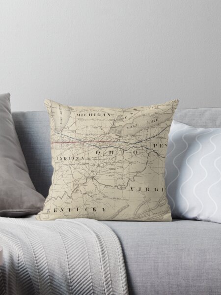 Item preview, 1866 Vintage American Central Railway Map designed and sold by Gin  Neko.