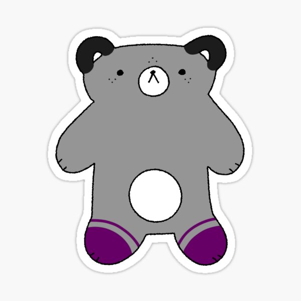 Asexual Teddy Sticker