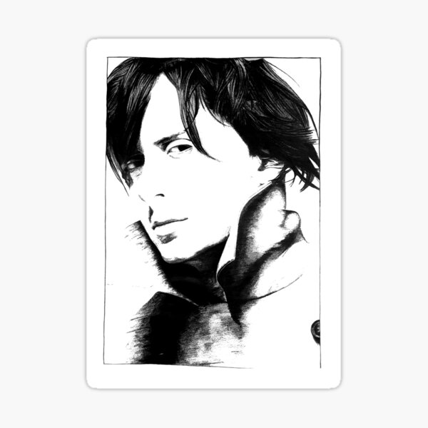 Carl Barat - Coat - Pencil Drawing Sticker