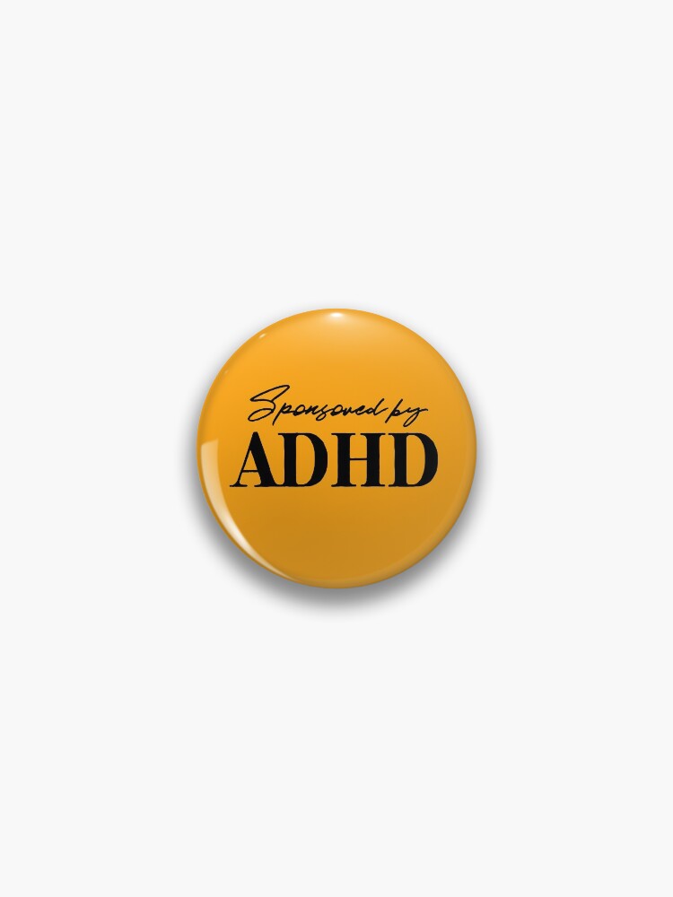 Thumbnail 1 of 3, Pin, Sponsored by Adhd - orange color designed and sold by Fatamimosh.