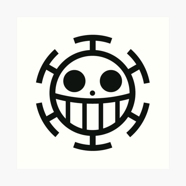 Art Mural Sur Le Theme Heart Pirate One Piece Logo Redbubble