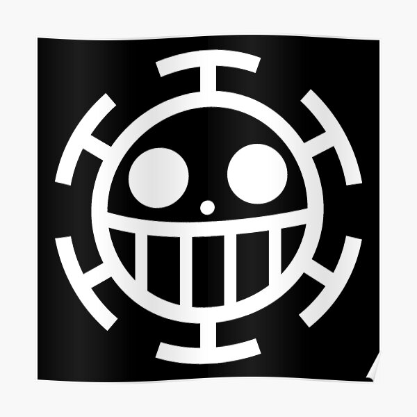 Art Mural Sur Le Theme Heart Pirate One Piece Logo Redbubble