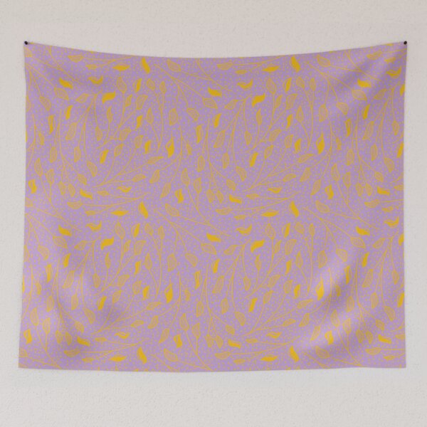 Item preview, Yellow and Purple Leaf Pattern  designed and sold by Krystal  Thomas.
