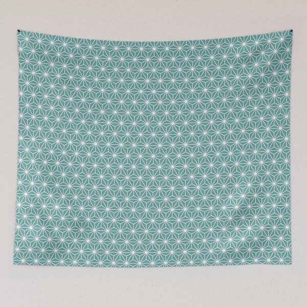 Item preview, Cadet Blue Asanoha - Japanese Traditional Pattern designed and sold by KinitaDesign.