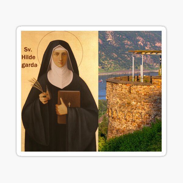 Vista previa del artículo con la obra «Santa Hildegarda de Bingen», diseñado y vendido por Journeys of Faith.