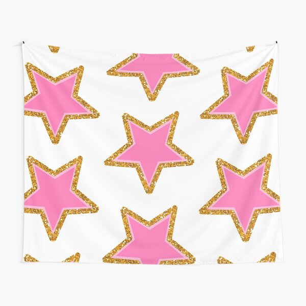 pink glittery star Tapestry