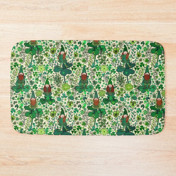 Item preview, Wee Irish Gnomes in a Shamrock Forest designed and sold by IrishVikingDesigns.